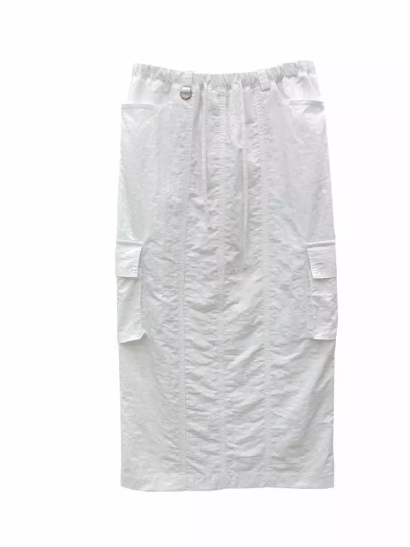 Inssense - Korean Women Fashion - #momslook - Nylon D Ring Midi Skirt - 4
