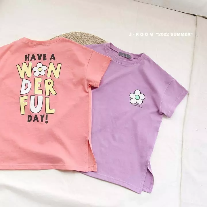 J-Room - Korean Children Fashion - #Kfashion4kids - Flower Lettering Long Tee - 3