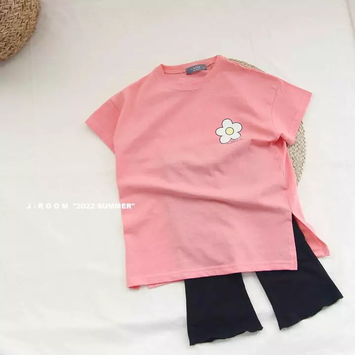 J-Room - Korean Children Fashion - #magicofchildhood - Flower Lettering Long Tee - 5