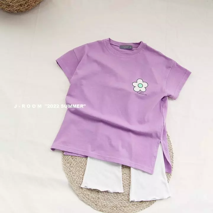 J-Room - Korean Children Fashion - #minifashionista - Flower Lettering Long Tee - 6