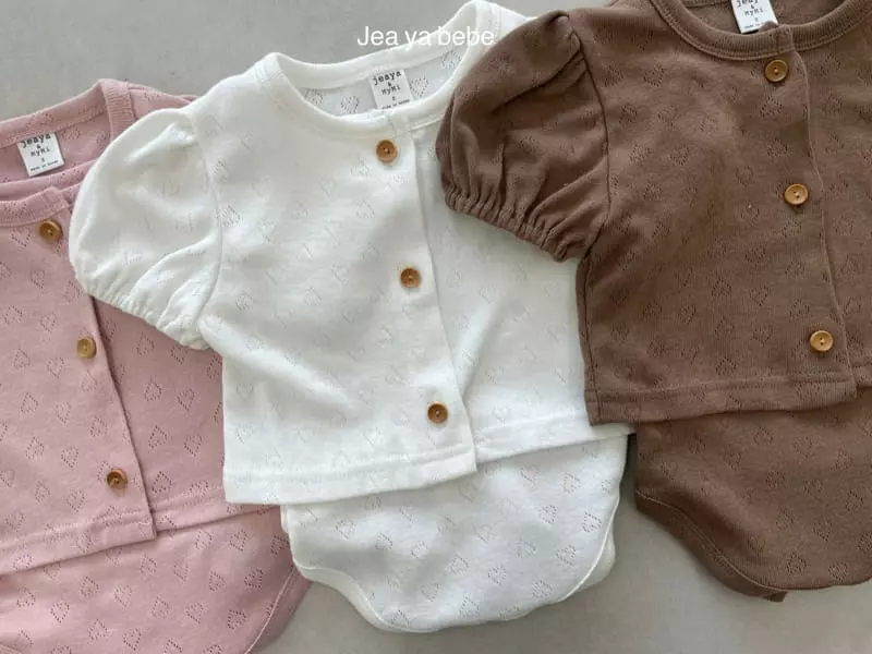 Jeaya & Mymi - Korean Baby Fashion - #babygirlfashion - Lovely Sleeveless Cardigan Set