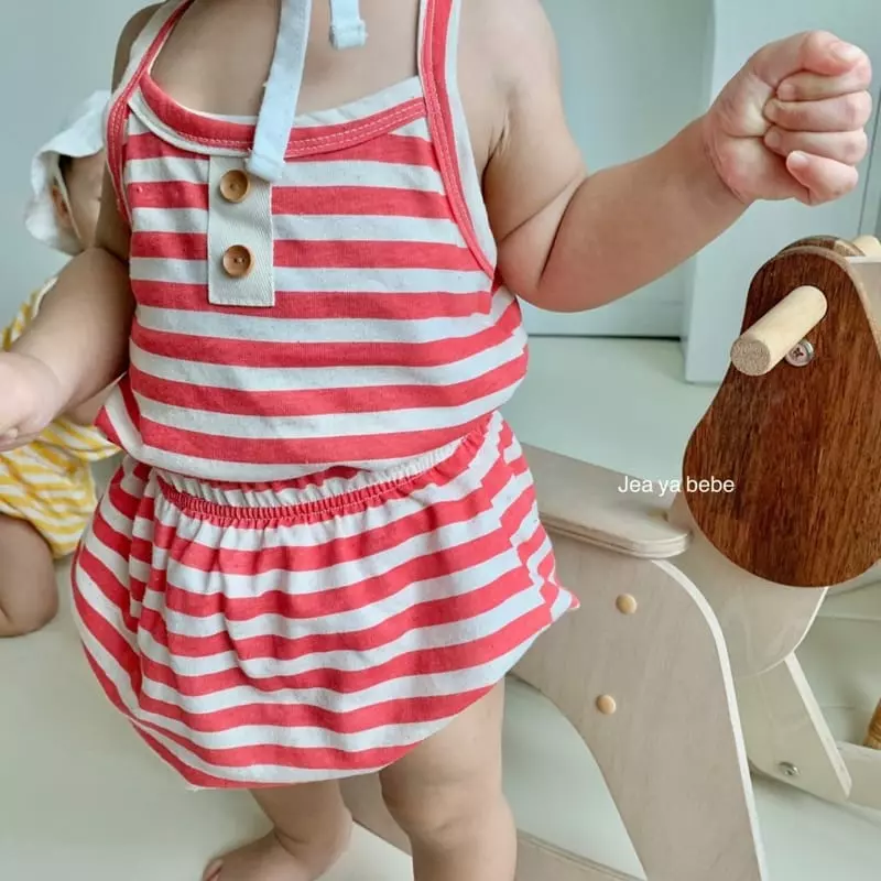 Jeaya & Mymi - Korean Baby Fashion - #babyoutfit - Bebe Marine Top Bottom Set - 3