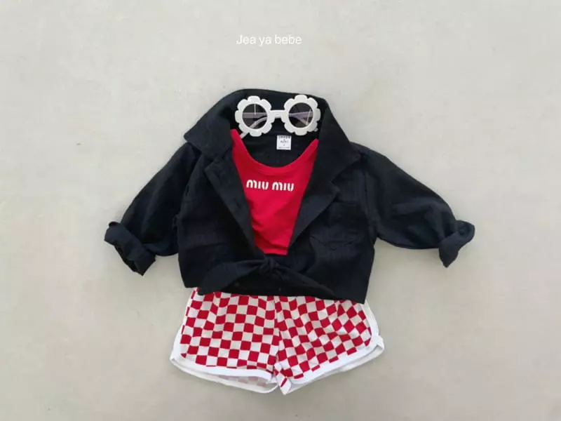 Jeaya & Mymi - Korean Children Fashion - #prettylittlegirls - Chess Piping Shorts - 5