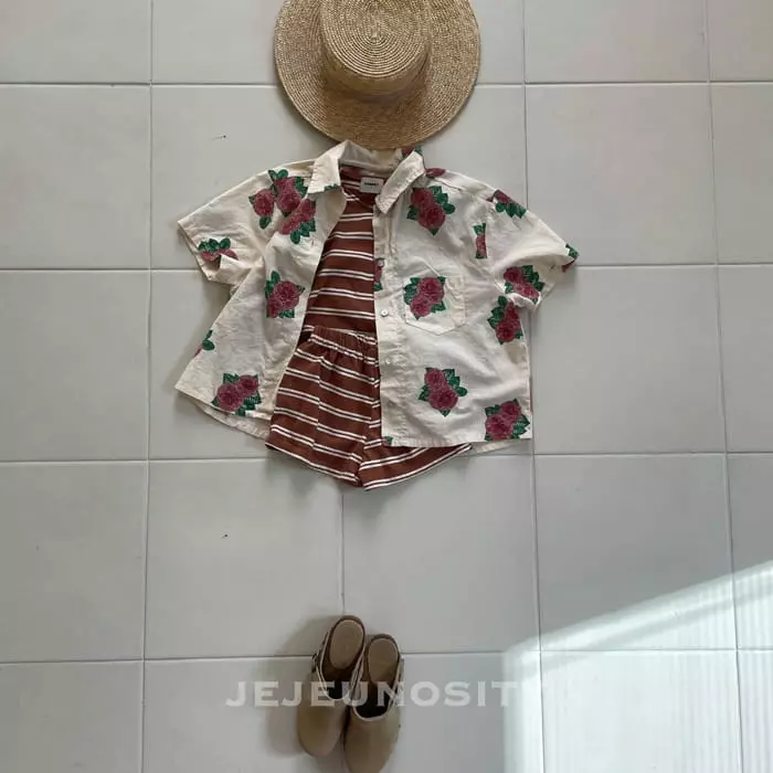 Jejeunosity - Korean Children Fashion - #kidzfashiontrend - Moldiv Neck Tee - 2