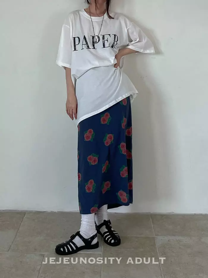 Jejeunosity - Korean Women Fashion - #vintagekidsstyle - Mom Paper Tee - 2