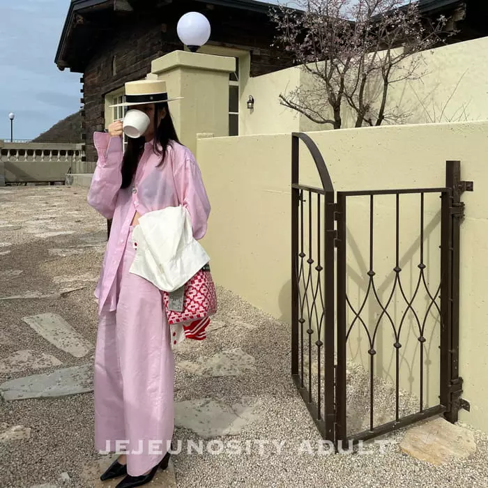 Jejeunosity - Korean Women Fashion - #womensfashion - Mom Pink Shirt