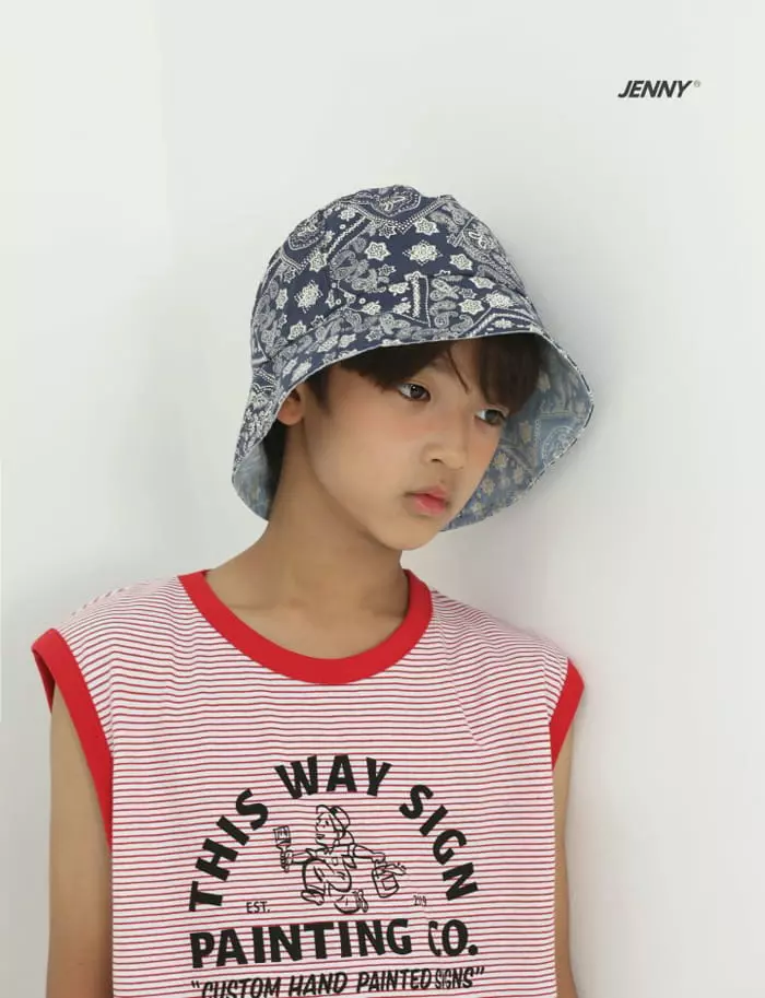 Jenny Basic - Korean Children Fashion - #designkidswear - Paisely Reversible Hat