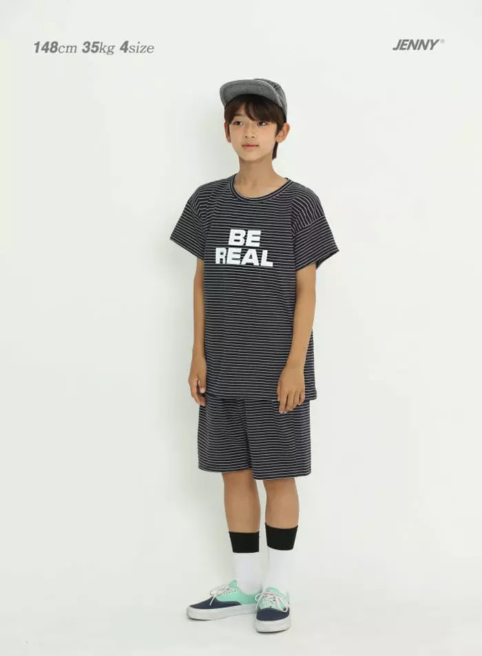 Jenny Basic - Korean Children Fashion - #prettylittlegirls - Real Stripes Top Bottom Set - 9