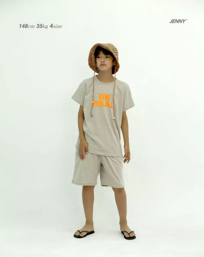 Jenny Basic - Korean Children Fashion - #stylishchildhood - Real Stripes Top Bottom Set - 12