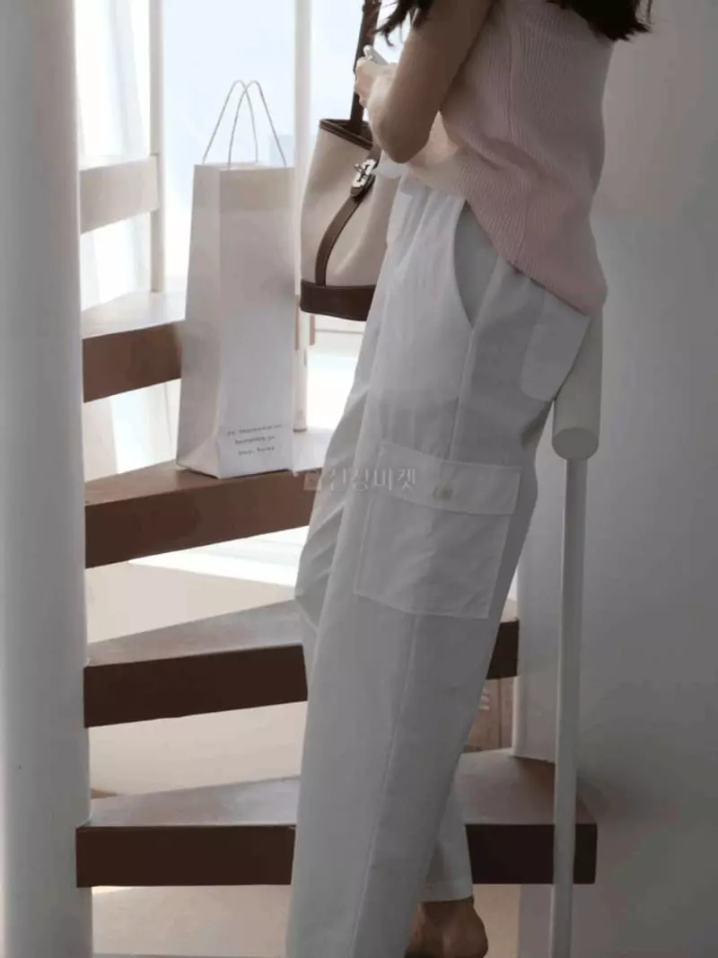 Jinsim - Korean Women Fashion - #momslook - Monaco Pocket Pants - 3