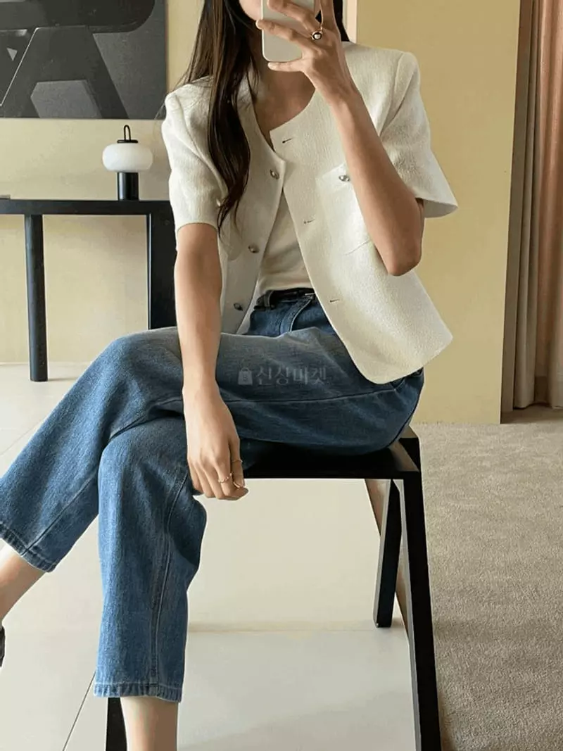 Jinsim - Korean Women Fashion - #momslook - Lea Twid Jacket