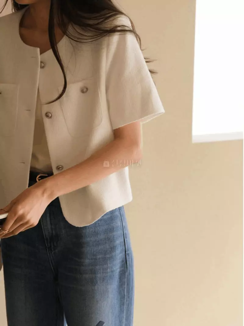 Jinsim - Korean Women Fashion - #momslook - Lea Twid Jacket - 7