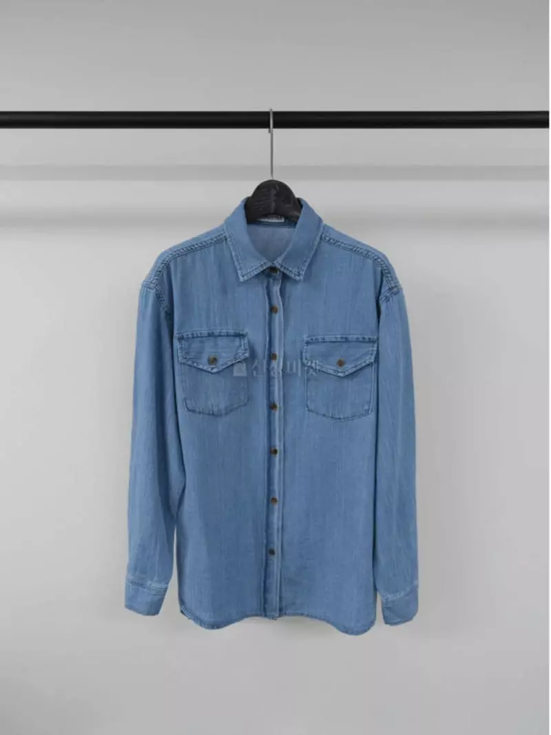 Jinsim - Korean Women Fashion - #womensfashion - Silvia Denim Shirt - 4
