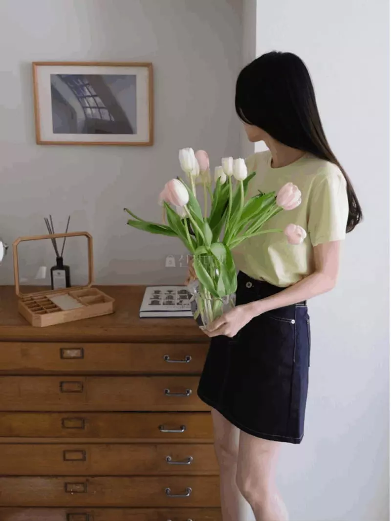Jinsim - Korean Women Fashion - #restrostyle - Original Silket Tee