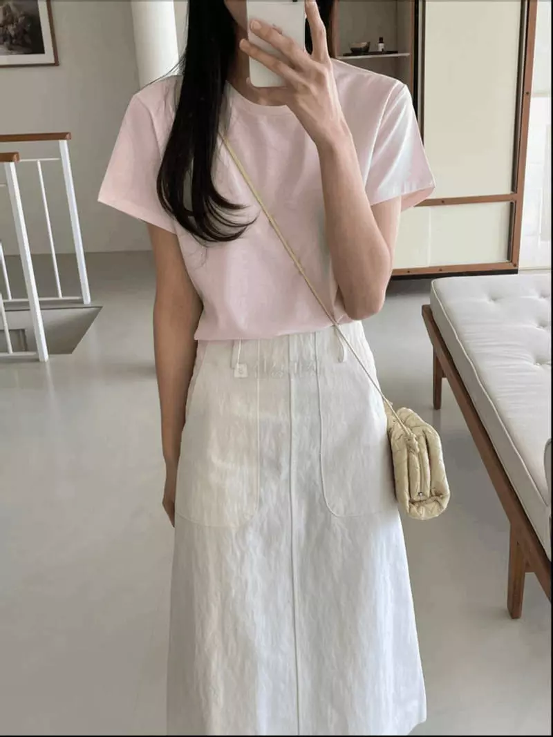 Jinsim - Korean Women Fashion - #romanticstyle - Original Silket Tee - 2