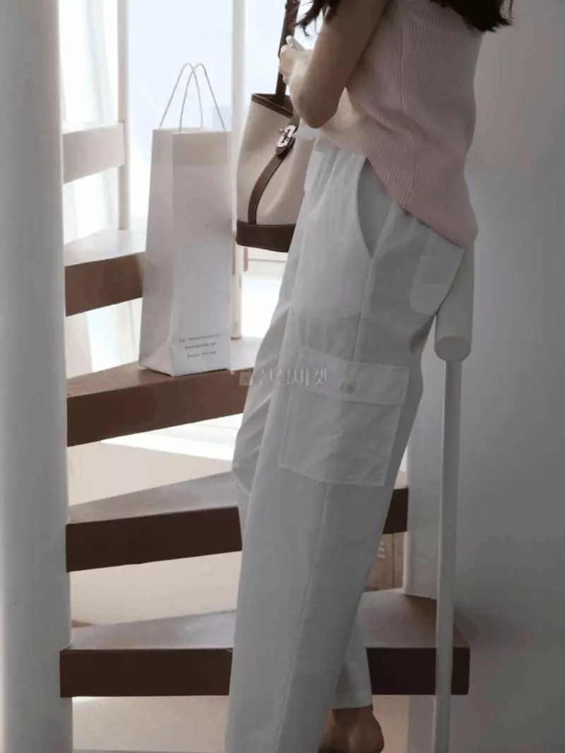 Jinsim - Korean Women Fashion - #womensfashion - Monaco Pocket Pants - 8