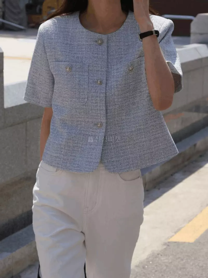 Jinsim - Korean Women Fashion - #womensfashion - Lea Twid Jacket - 10