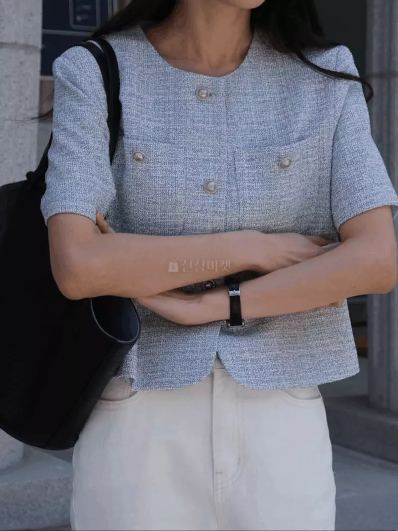 Jinsim - Korean Women Fashion - #womensfashion - Lea Twid Jacket - 12