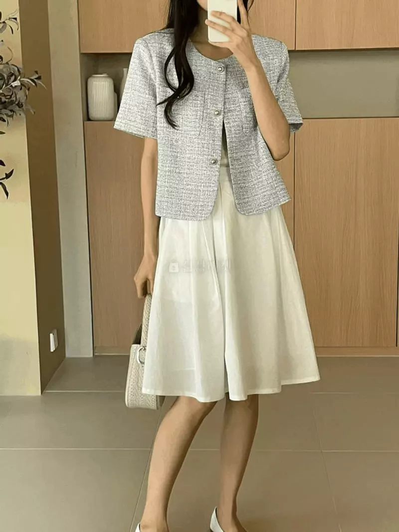Jinsim - Korean Women Fashion - #womensfashion - Lea Twid Jacket - 8