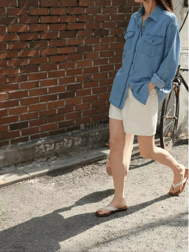 Jinsim - Korean Women Fashion - #womensfashion - Silvia Denim Shirt - 5