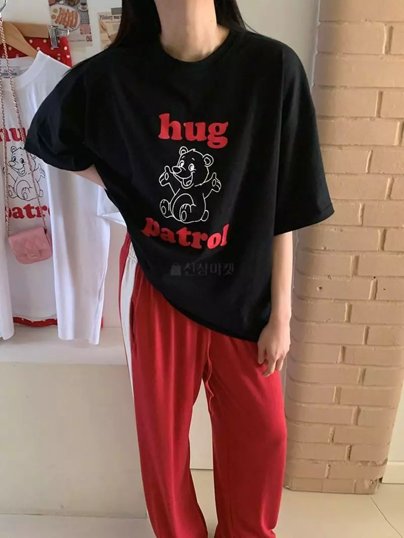 Jkichi - Korean Women Fashion - #momslook - Pet Roll Bear Tee