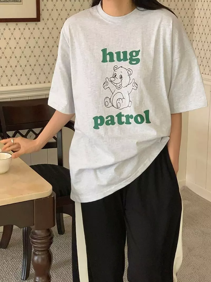 Jkichi - Korean Women Fashion - #momslook - Pet Roll Bear Tee - 3