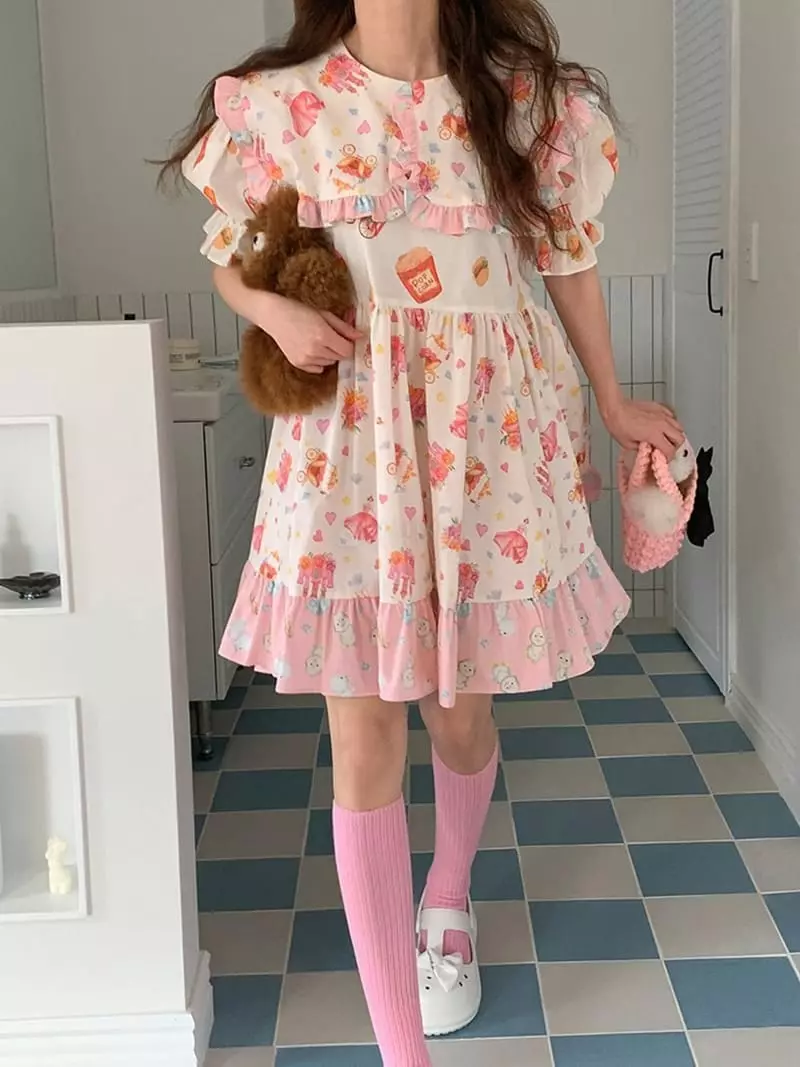 Jkichi - Korean Women Fashion - #womensfashion - Mix Macha One-piece - 4