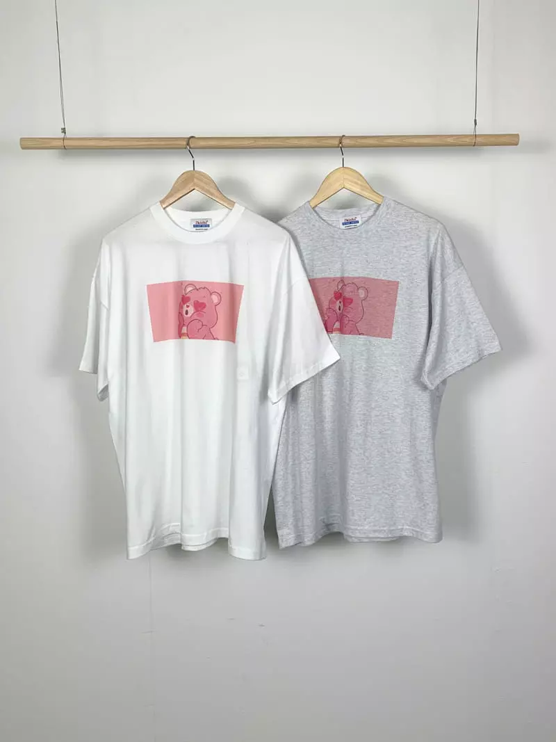 Jkichi - Korean Women Fashion - #womensfashion - Pink Bear Tee - 4