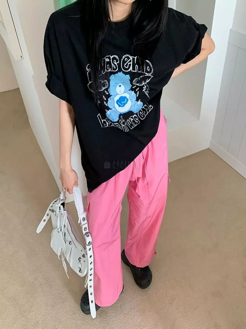 Jkichi - Korean Women Fashion - #momslook - Angry Bear Tee - 3