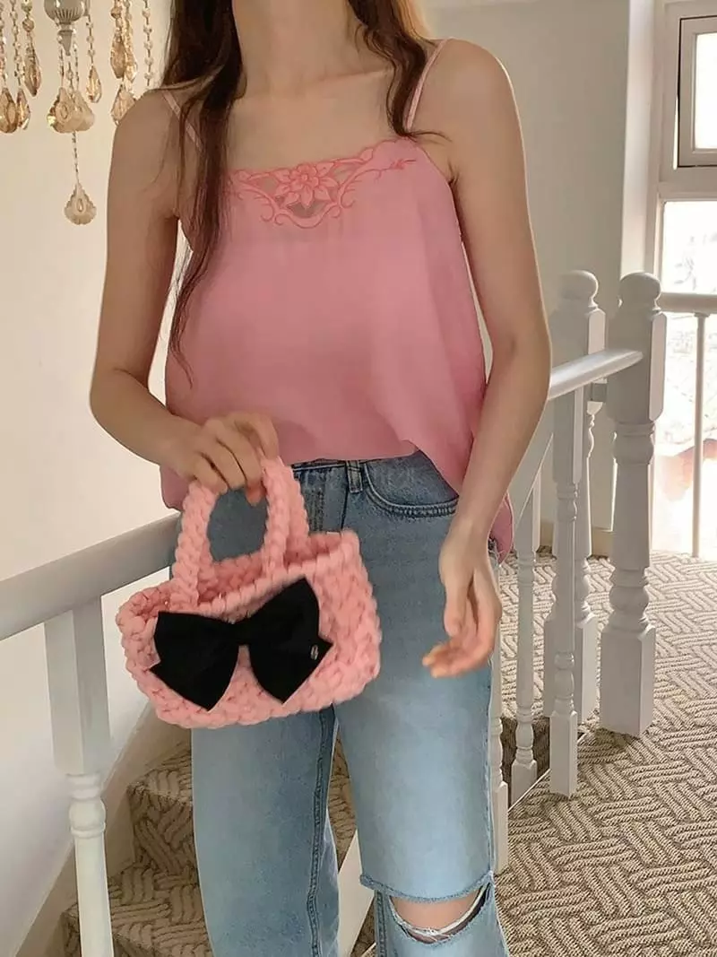 Jkichi - Korean Women Fashion - #momslook - Embroidery Sleeveless - 3