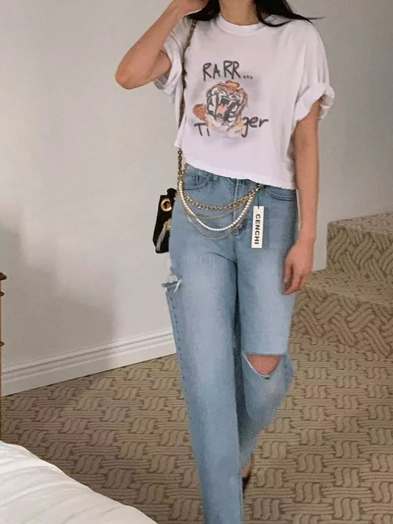 Jkichi - Korean Women Fashion - #momslook - Tiger Tee - 3