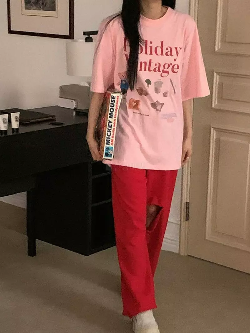 Jkichi - Korean Women Fashion - #momslook - Brunch Bear Tee - 2