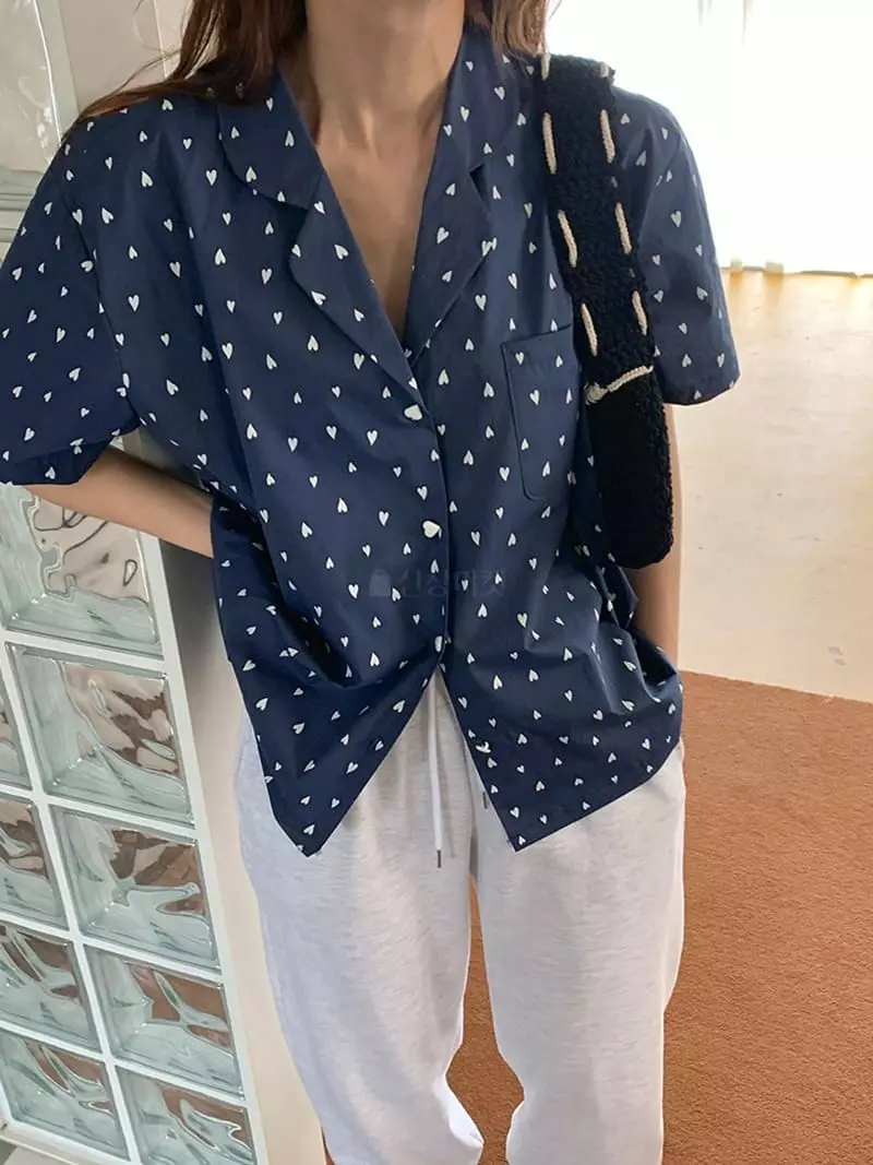 Jkichi - Korean Women Fashion - #restrostyle - Heart Shirt - 9