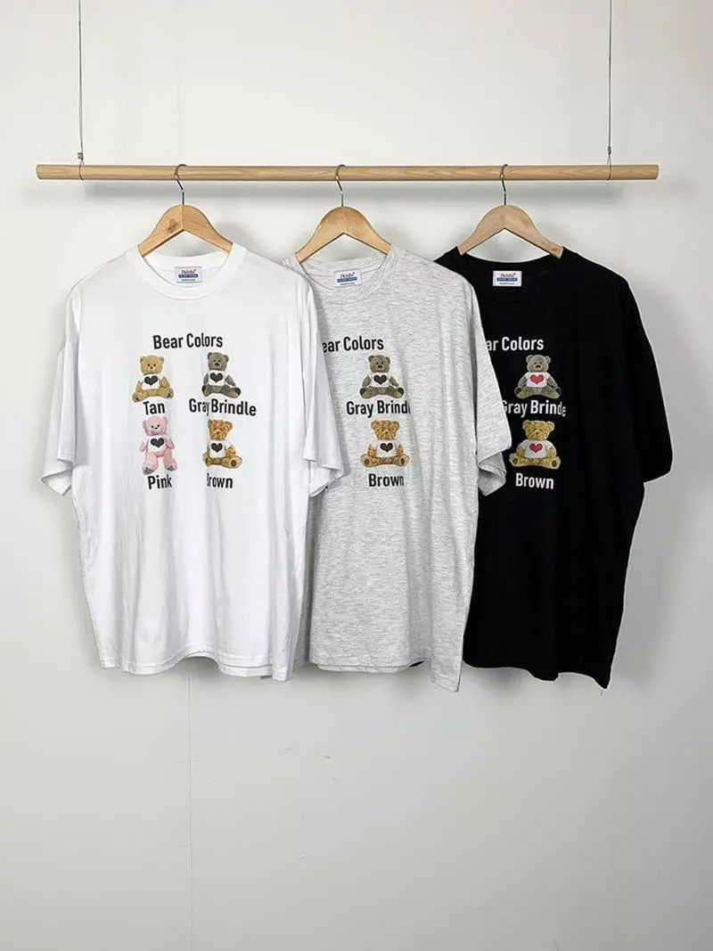 Jkichi - Korean Women Fashion - #restrostyle - Color Bear Tee - 4