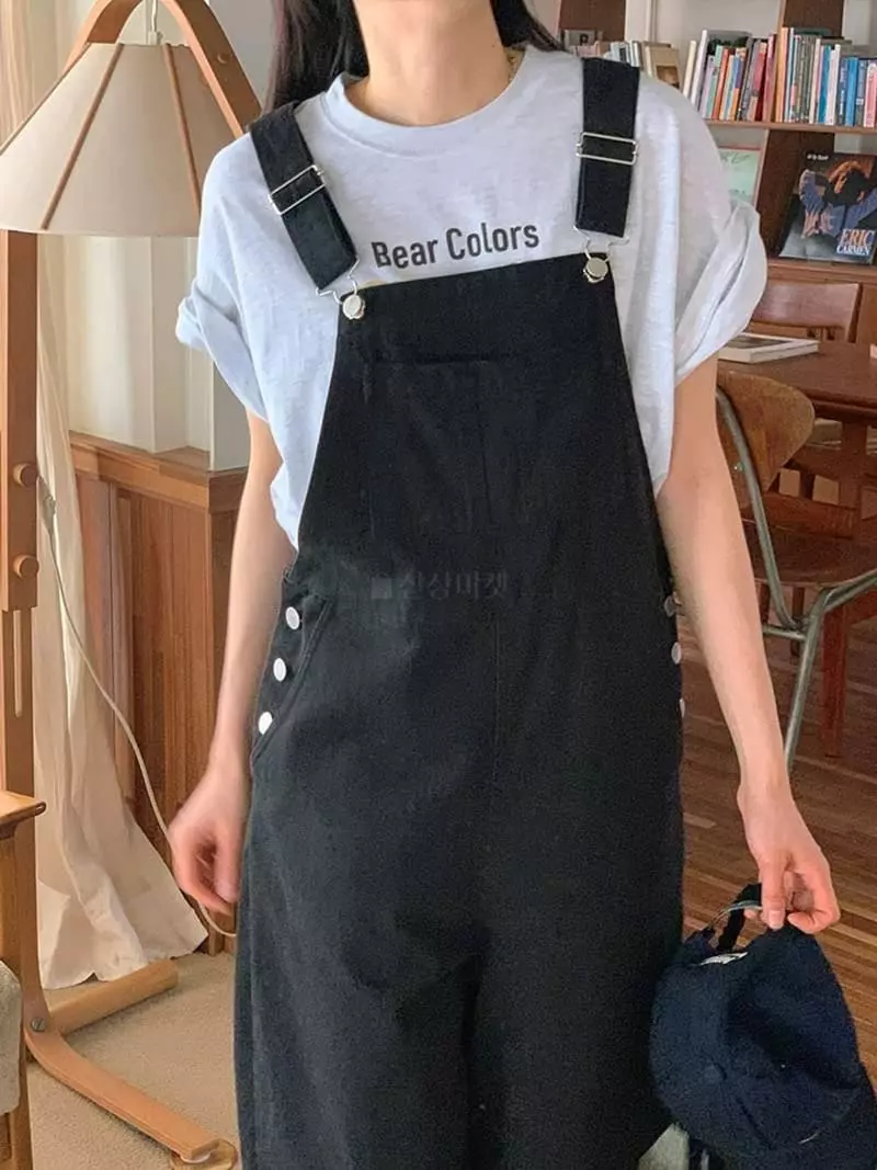 Jkichi - Korean Women Fashion - #vintageinspired - Bio Dungarees Pants - 2