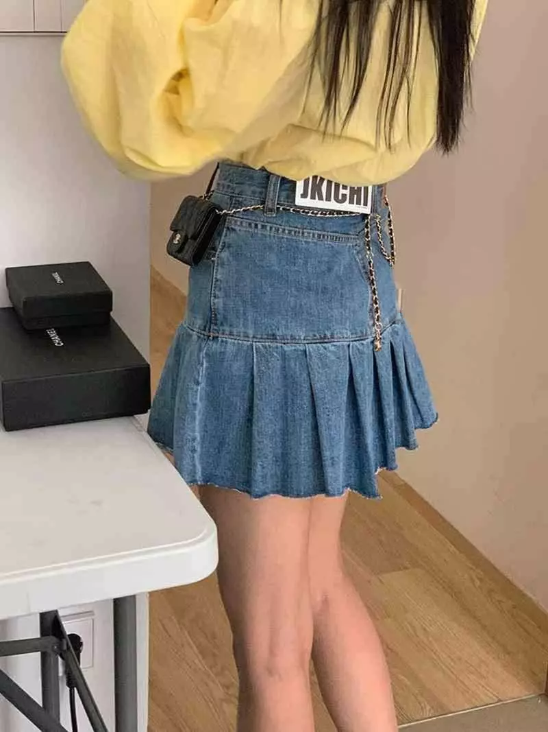 Jkichi - Korean Women Fashion - #vintageinspired - 1031 Wrinkle Skirt