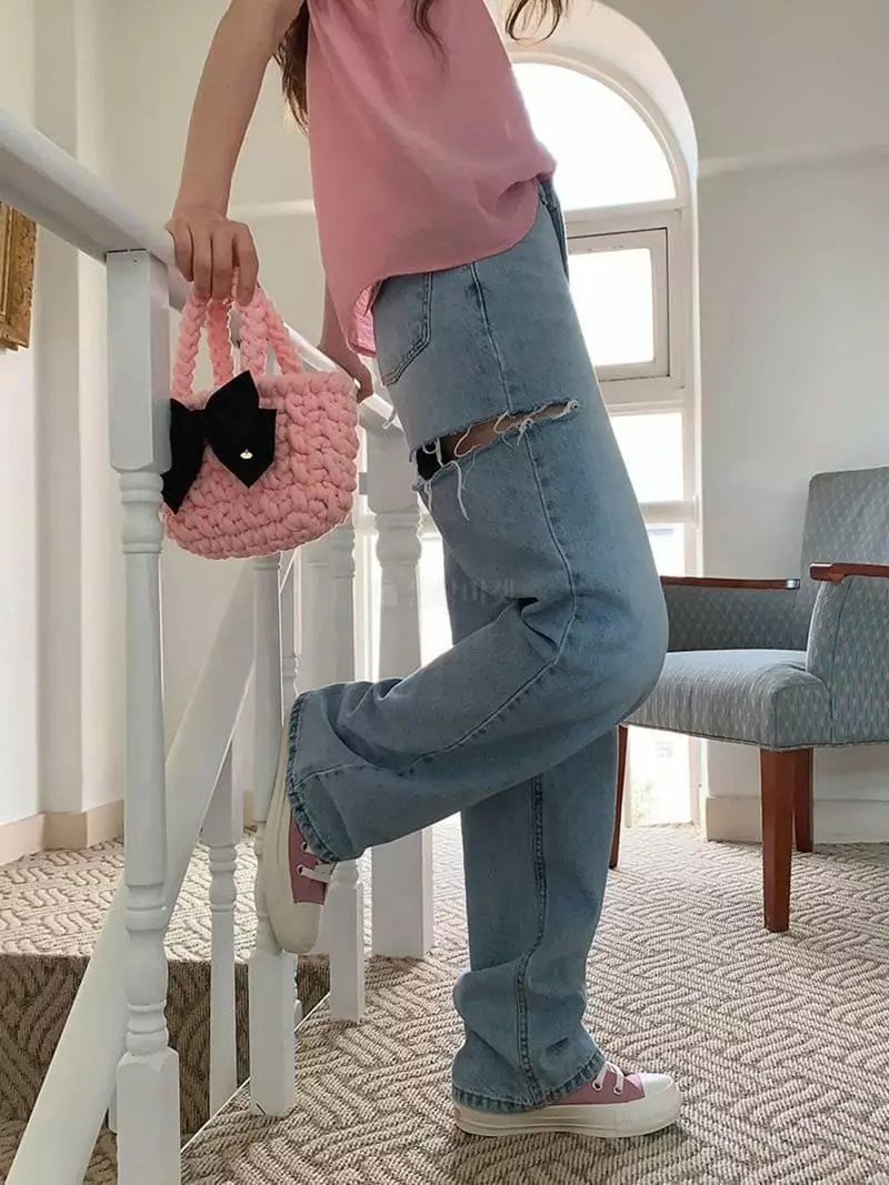 Jkichi - Korean Women Fashion - #womensfashion - 776 Cutting Pants - 3