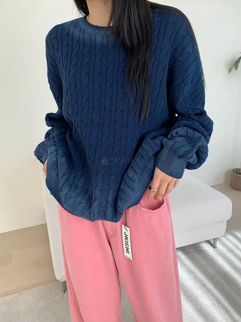 Jkichi - Korean Women Fashion - #momslook - Wahing Knit - 4