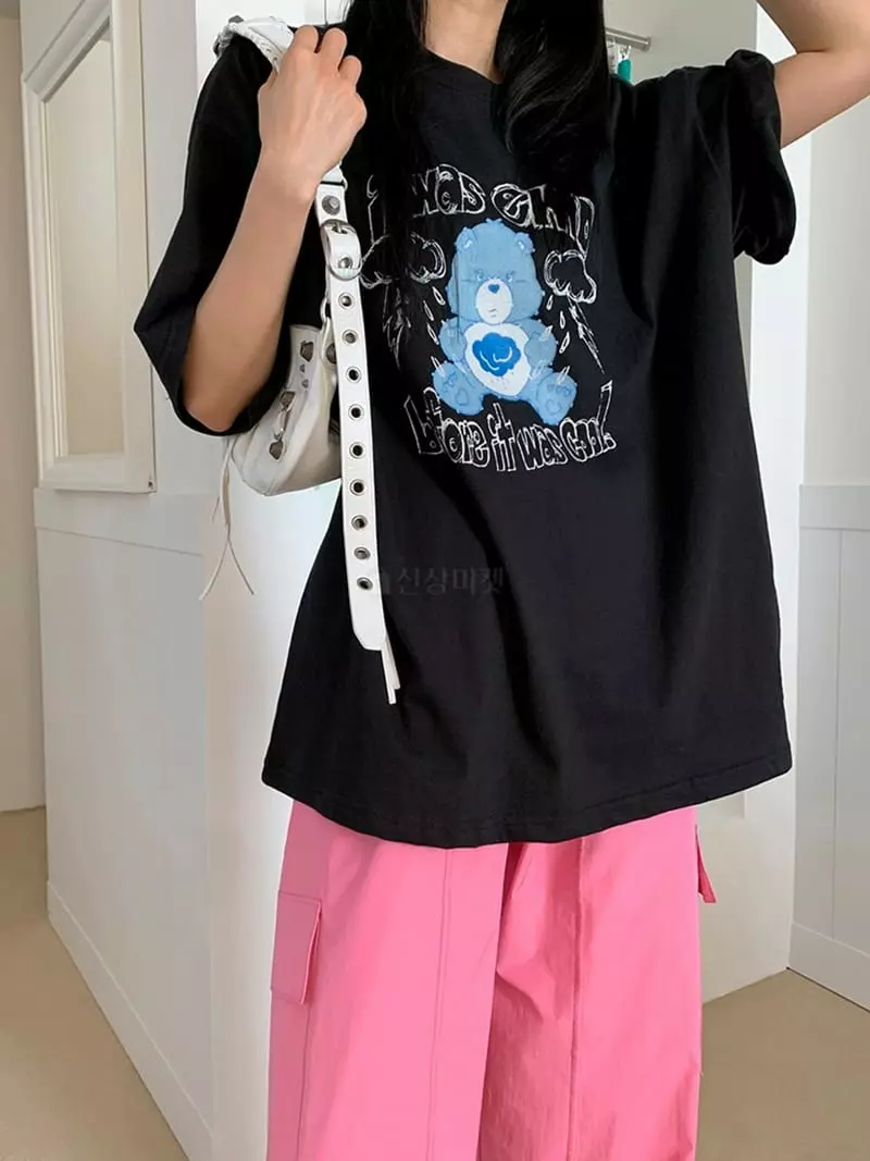 Jkichi - Korean Women Fashion - #womensfashion - Angry Bear Tee