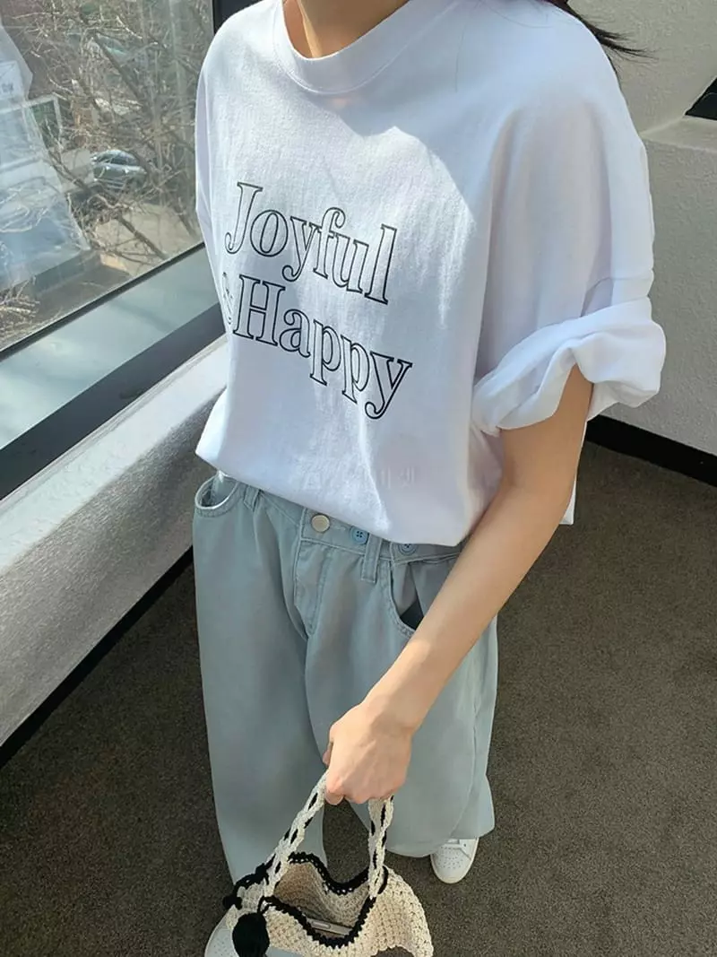 Jkichi - Korean Women Fashion - #womensfashion - Joyful Tee