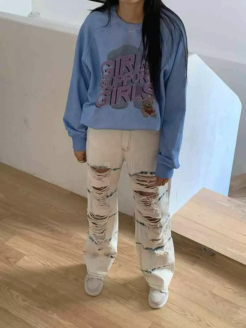 Jkichi - Korean Women Fashion - #womensfashion - Girls Ted Sweatshirt - 2