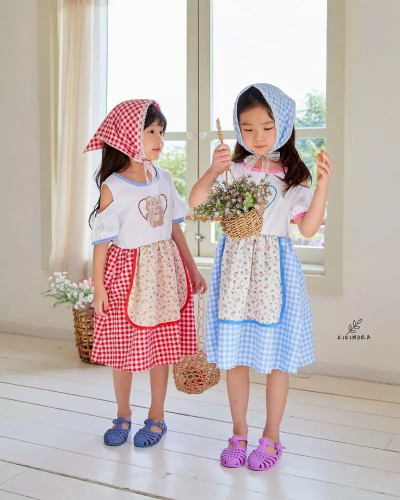 Kikimora - Korean Children Fashion - #Kfashion4kids - Heart Apron One-piece