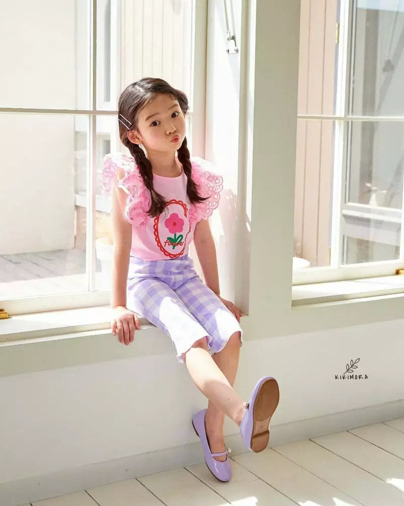 Kikimora - Korean Children Fashion - #Kfashion4kids - Check Check Bootscut Pants - 5
