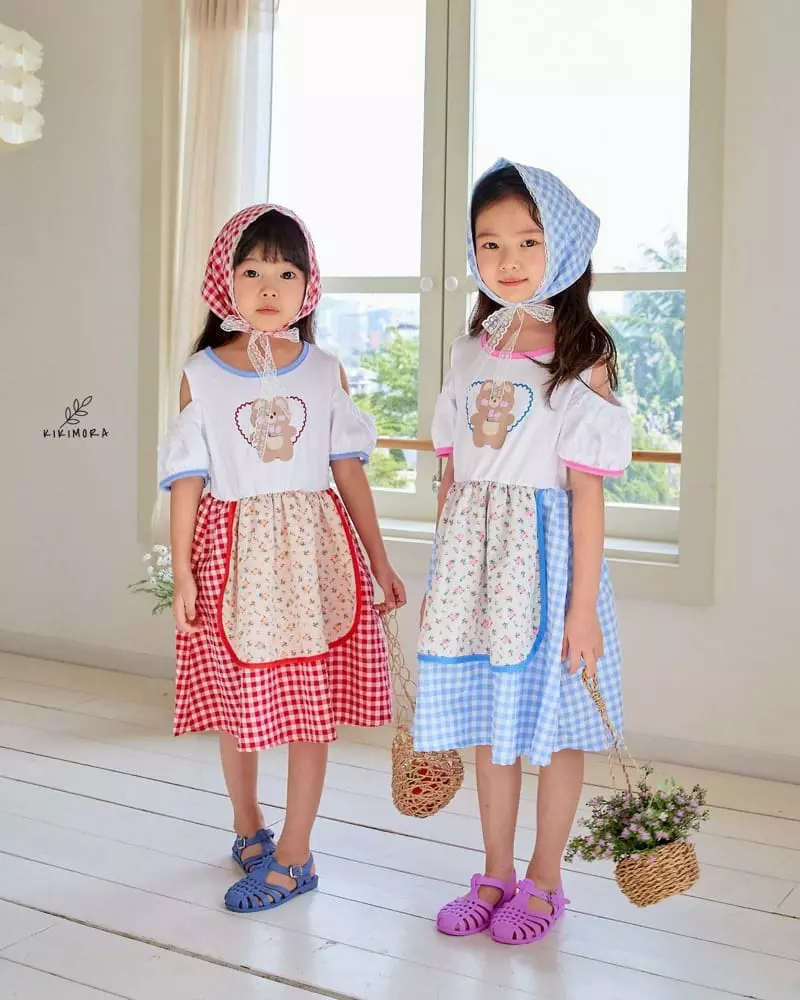 Kikimora - Korean Children Fashion - #childofig - Heart Apron One-piece - 6