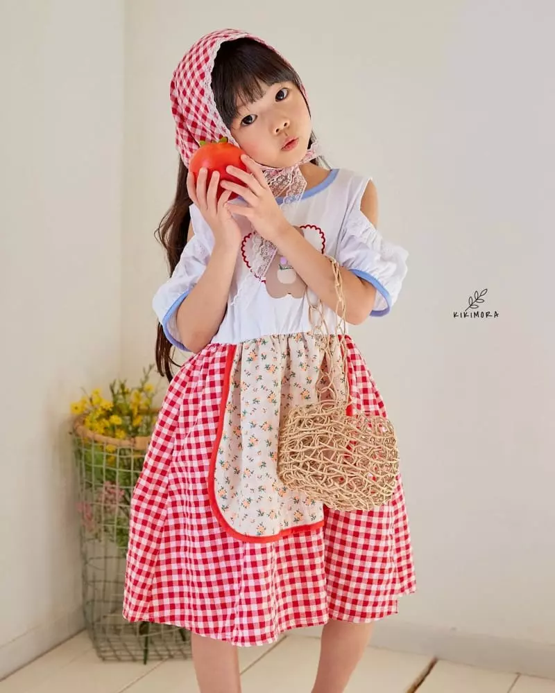 Kikimora - Korean Children Fashion - #childofig - Heart Apron One-piece - 7