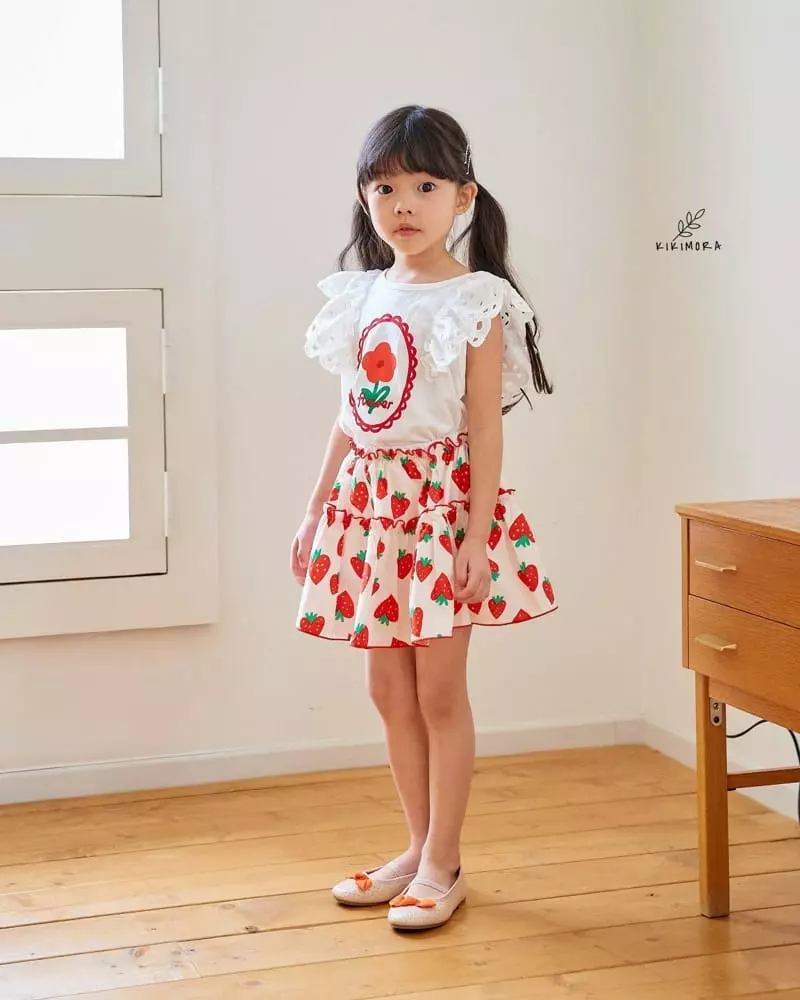 Kikimora - Korean Children Fashion - #childofig - Strawberry Cancan Skirt