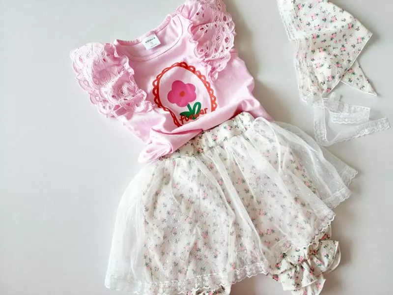 Kikimora - Korean Children Fashion - #discoveringself - Small Flower Sha Pants - 2
