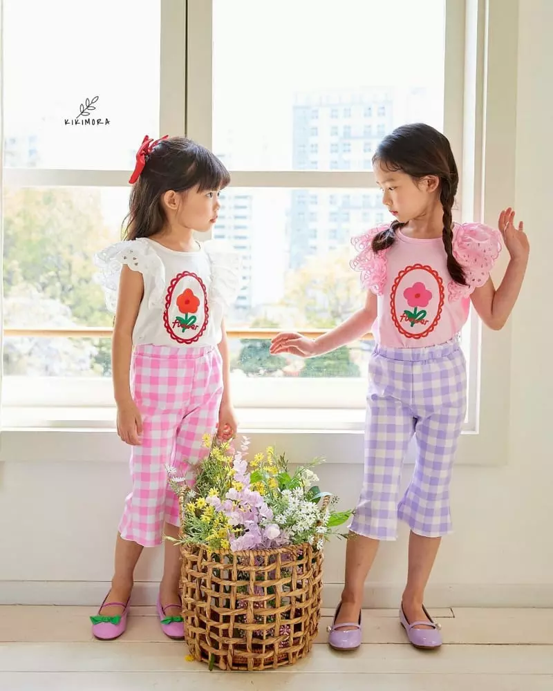 Kikimora - Korean Children Fashion - #kidsstore - Check Check Bootscut Pants - 3