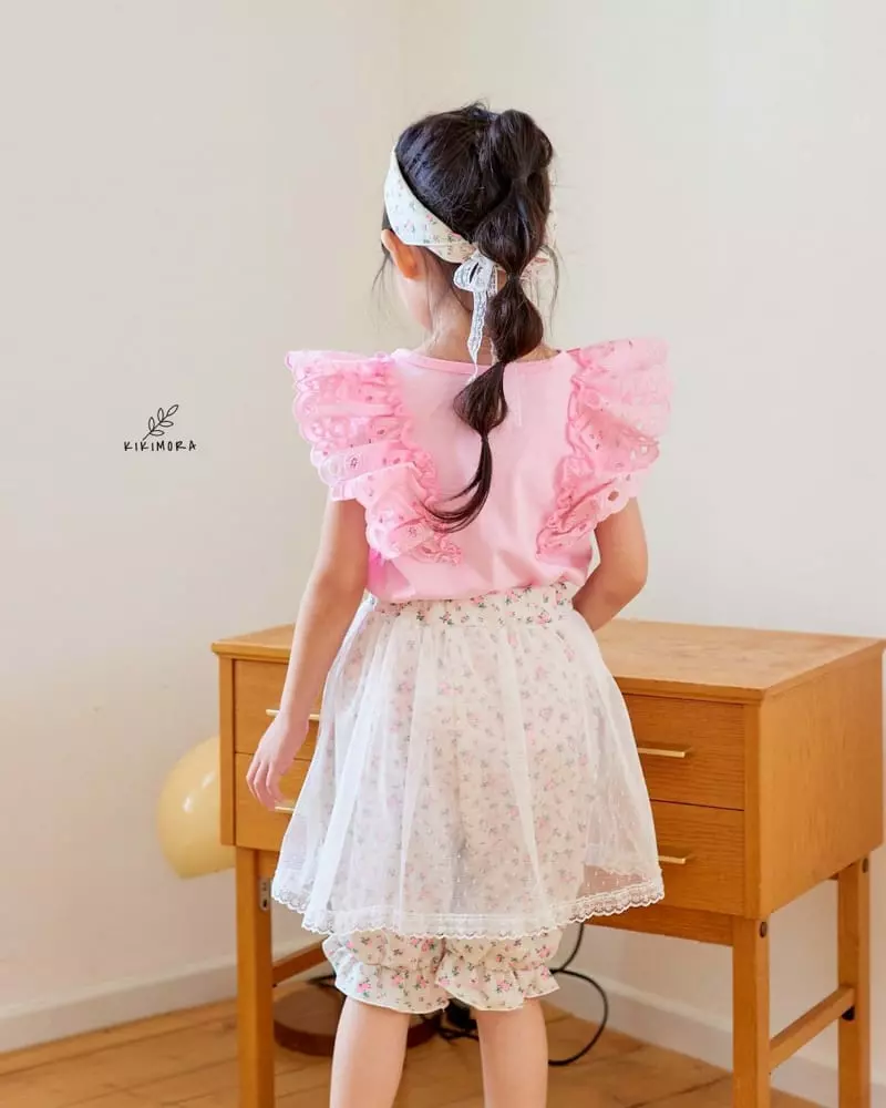 Kikimora - Korean Children Fashion - #kidzfashiontrend - Small Flower Sha Pants - 6