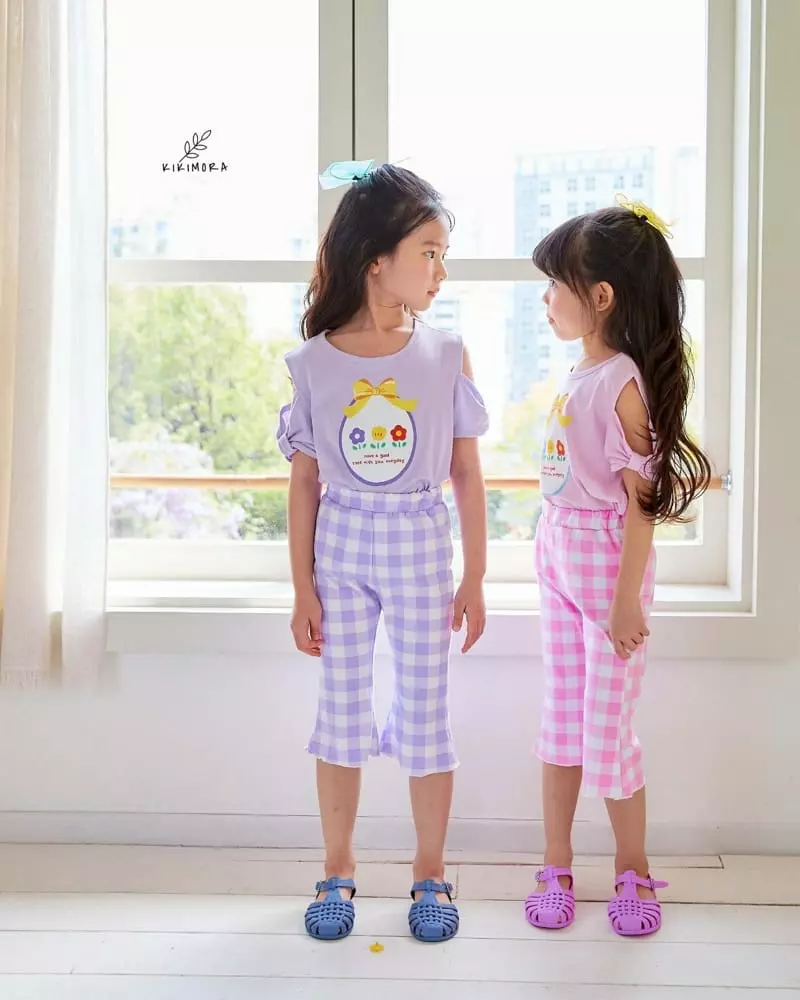 Kikimora - Korean Children Fashion - #kidsstore - Check Check Bootscut Pants - 4